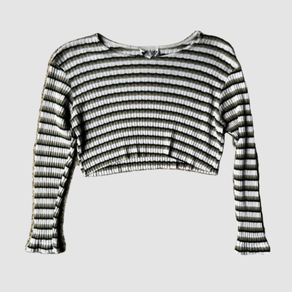 Vintage KATELYN ROSE Cropped Long Sleeve Tee